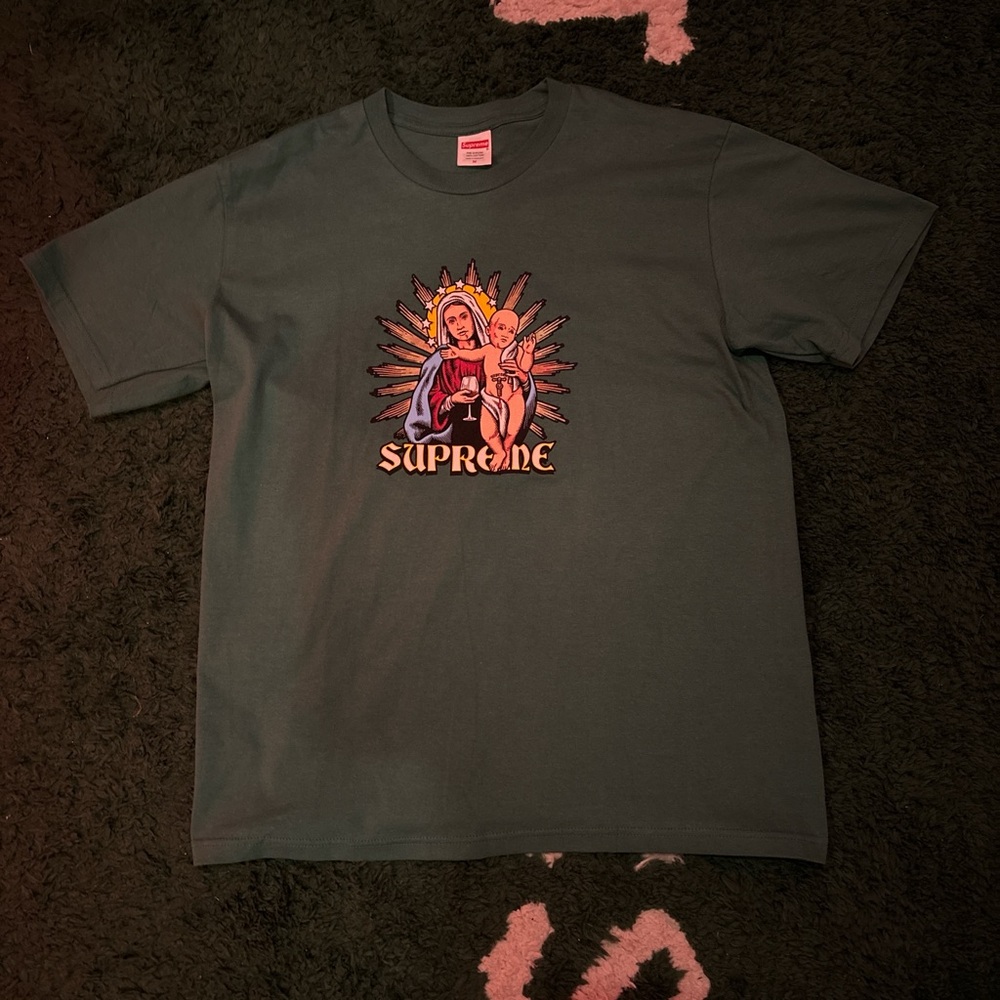Supreme Dark Green Cotton Tee